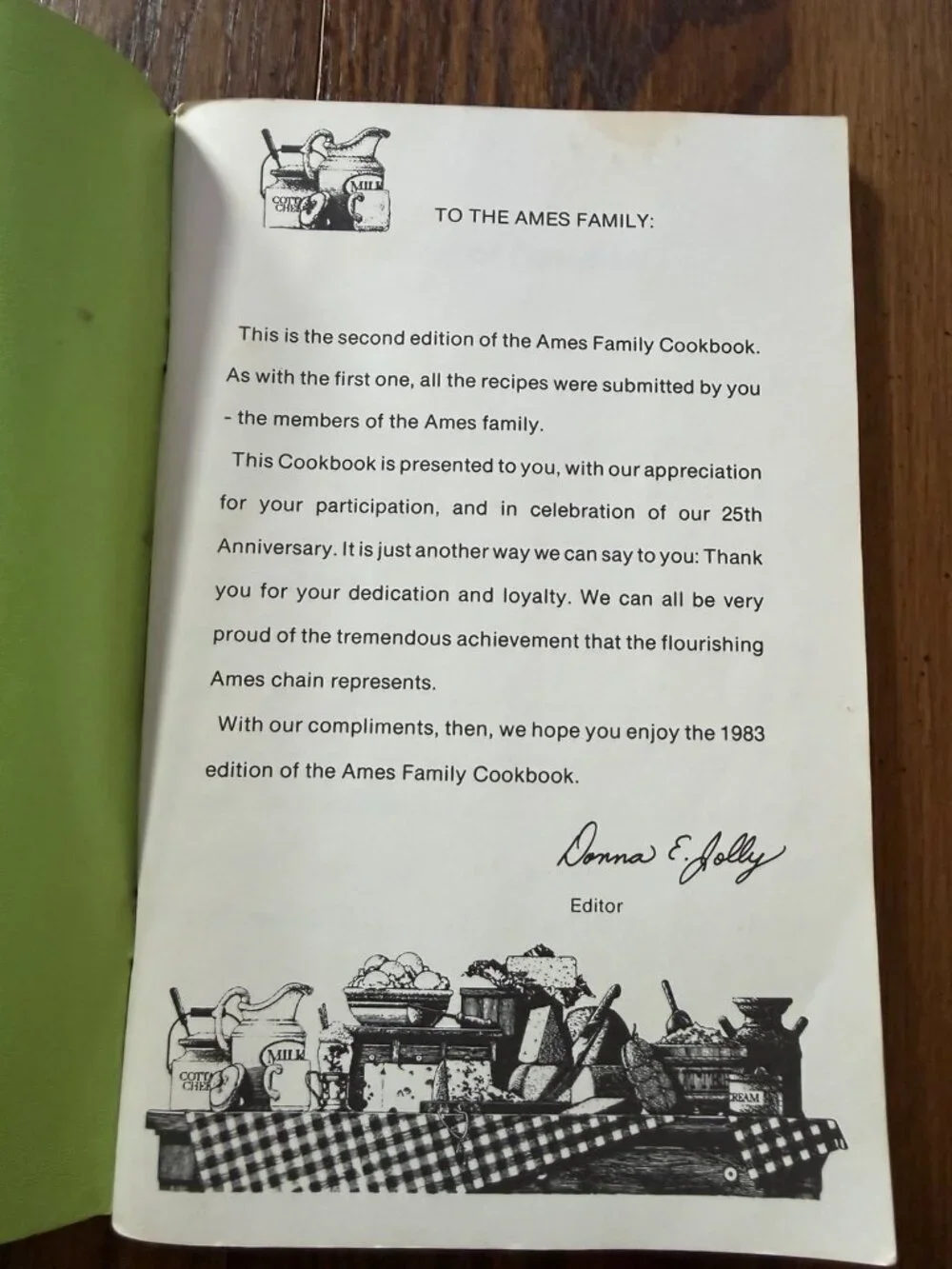Vtg AMES Family‎ Cookbook ~ 2nd Edition 1983